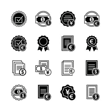 Collection of Islamic Finance Icons showcasing growth charts, money, and financial analysis tools.