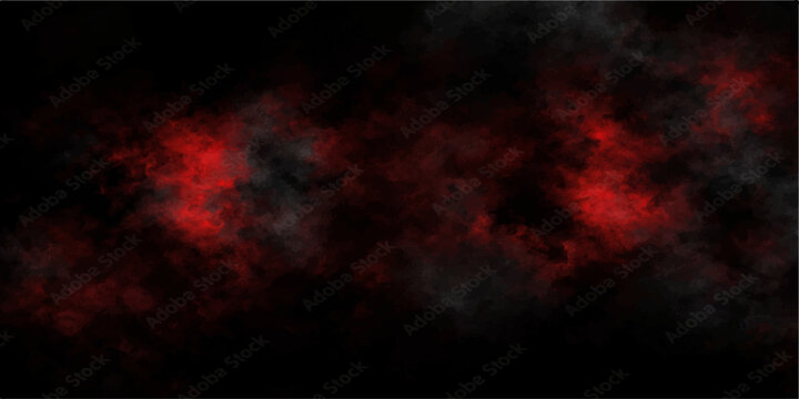 A dark abstract backdrop of black and white smoke swirling through a burning red flame texture with a hot motion fractal design and an orange light explosion art