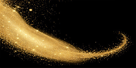 An abstract dark night background features a bright blue water wave motion and glowing white stars amidst a magic space dust explosion with red firework sparks © MDJAHIRULISLAM