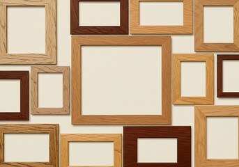 Fototapeta premium Wooden Frame Mosaic