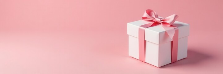 Obraz premium Empty white rectangular gift box, open and closed states, overhead , branding, flat lay