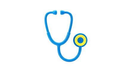 Blue and Yellow Stethoscope Icon