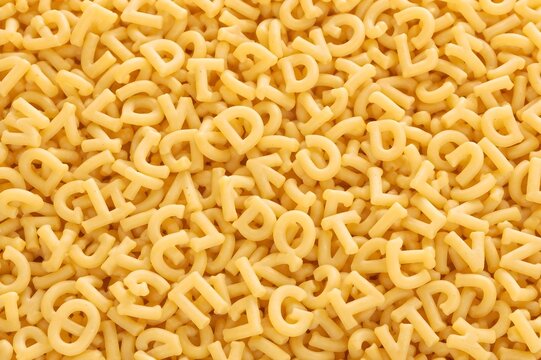 Pasta alphabet background