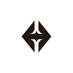 Fototapeta premium letter h simple geometric black logo vector