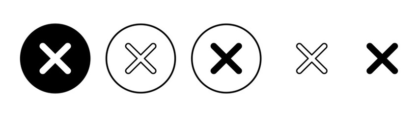 Naklejka premium Close icon vector. Delete sign and symbol. cross sign