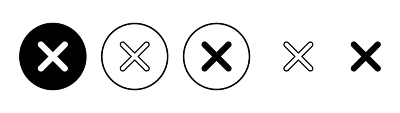 Close icon vector. Delete sign and symbol. cross sign