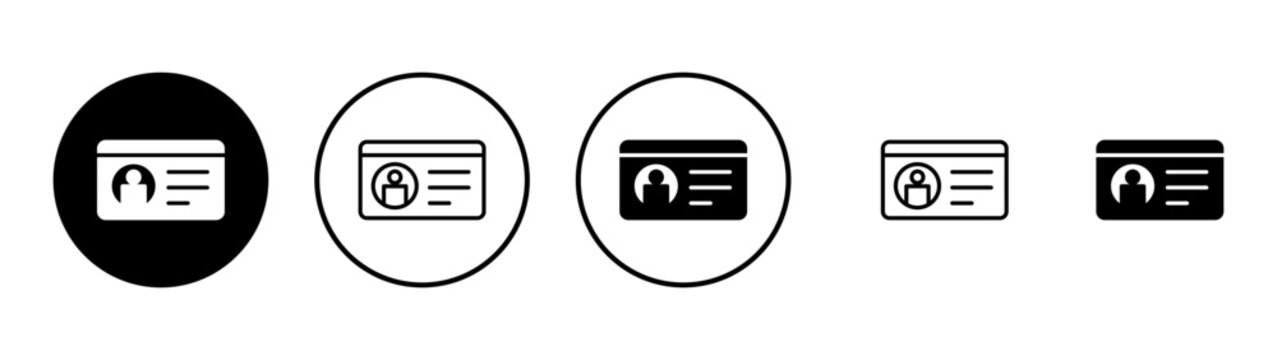 License icon vector. ID card icon. driver license, staff identification card