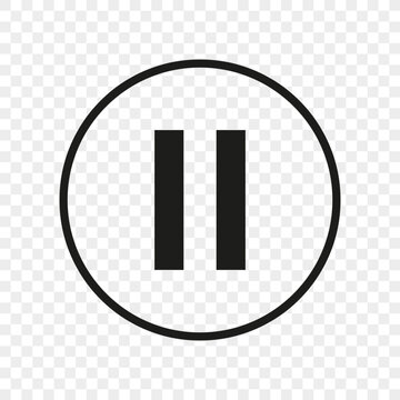 Professional pause icons. Comprehensive Vector symbols. Professional wait buttons. Universal pause controllers