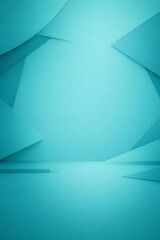 Teal Geometric Abstract Modern Background