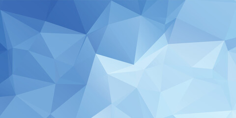 Obraz premium Blue Low Poly Geometric Background With Abstract Triangle Pattern and Modern Technology Texture
