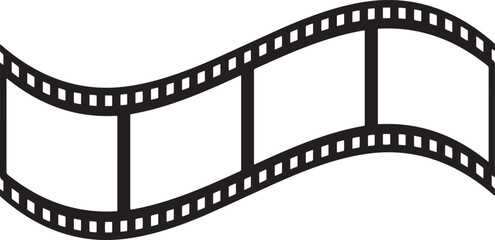 Fototapeta premium Cinema film strips reel templates. retro film strip frame element isolated on transparent background. video or movie film vintage analog cinema, photograph camera. abstract vector illustration