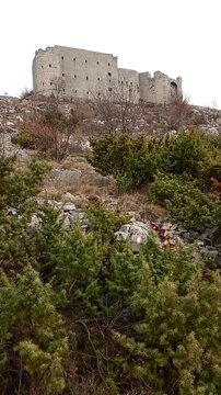 Remote view of Austro-Hungarian Golo Brdo fortification in Bosnia and Herzegovina. Highlights defensive-engineering legacy, imperial-era infrastructure, and historic Balkan military landscape.