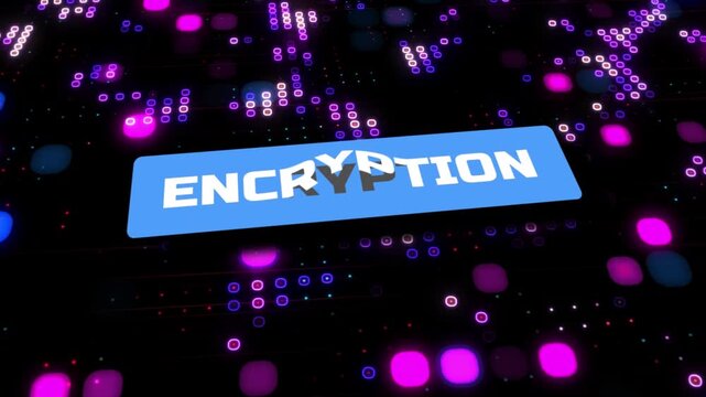 Encryption Waving Typography With Digital Background
