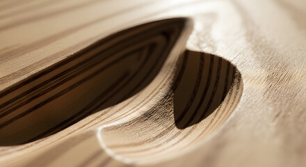 Close-up of abstract wooden texture with carved patterns