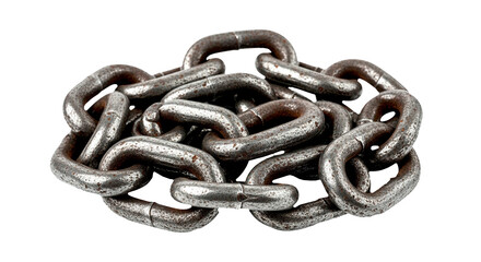 Fototapeta premium Heavy rusty metal chain with worn texture and industrial strength