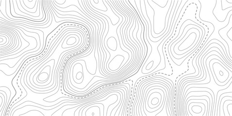Geography landscape Topo contour map on white background,Geographic line map with elevation assignments. Contour background geographic grid. Vector illustration. © NAZMA