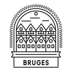 Naklejka premium A linear style icon representing bruges