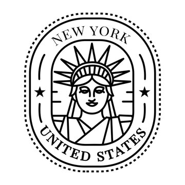 A linear style icon representing usa