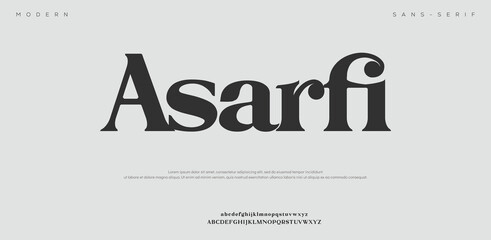 Asarfi font logo design modern typography © Money