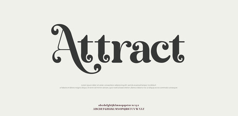 Elegant typography of the word Attract © Money