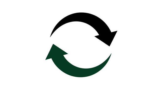 A Circular Motion Graphic: An Arrow Cycle Indicating Process, Recycling, and Renewal