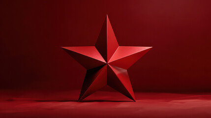 Red Star of Focus: A bold, red star shines against a rich, evocative red backdrop, offering a strong visual metaphor for goals and achievements.