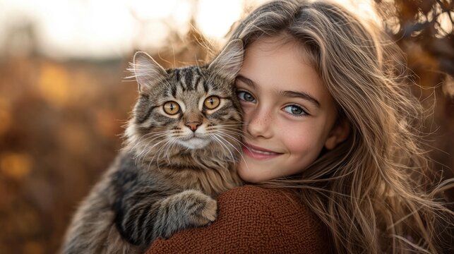 The portrait of the best buddy, a happy owner with pet