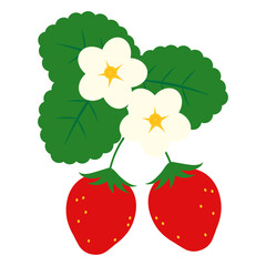 かわいいイチゴのイラスト