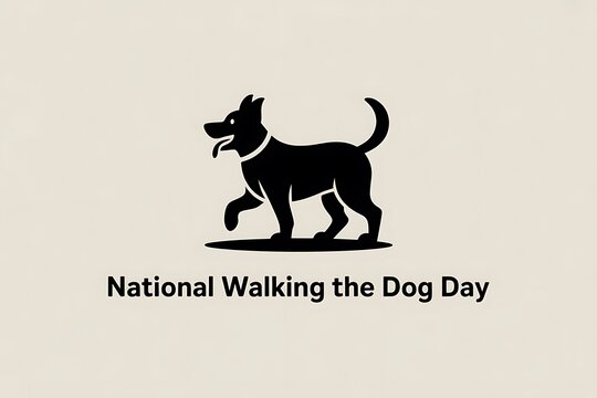 National Walking the Dog Day silhouette