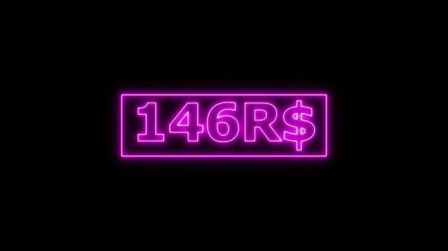 From zero to seven hundred, watch the Brazilian Real glow and grow in a mesmerizing neon animation that sparks modern money vibes.