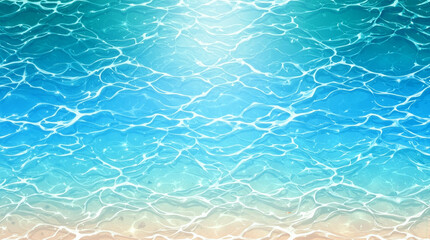 Obraz premium 透明感のある海の水面と砂浜のグラデーション背景素材