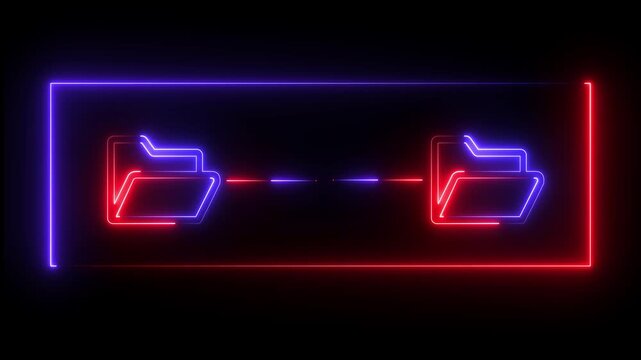 Cloud Based Data Exchange and File Management Tools concept on the transparent background. Motion graphics of Advanced Digital File Technology. technology, digital. 4k video