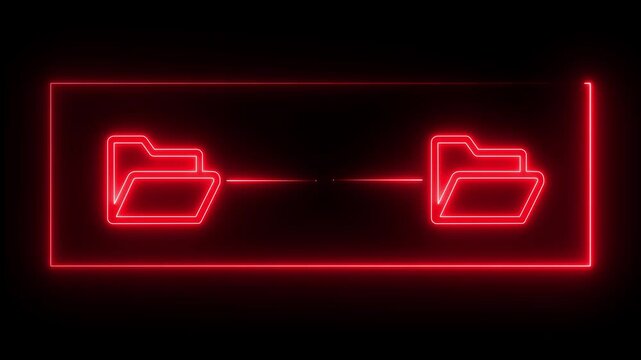 Cloud Based Data Exchange and File Management Tools concept on the transparent background. Motion graphics of Advanced Digital File Technology. technology, digital. 4k video