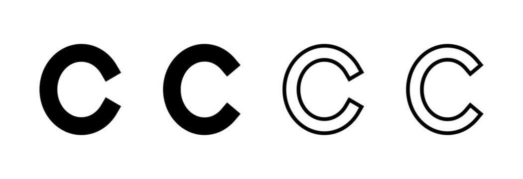 Copyright icon vector illustration. copyright sign and symbol