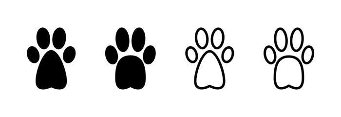 Fototapeta premium Paw icon vector illustration. paw print sign and symbol. dog or cat paw