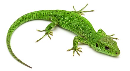 Lizard Isolated on White Background with Clear Detail