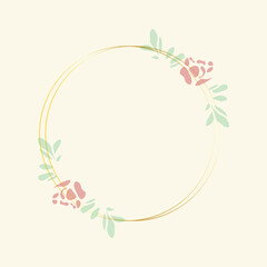 Vector illustration of a decorative floral frame with a white background