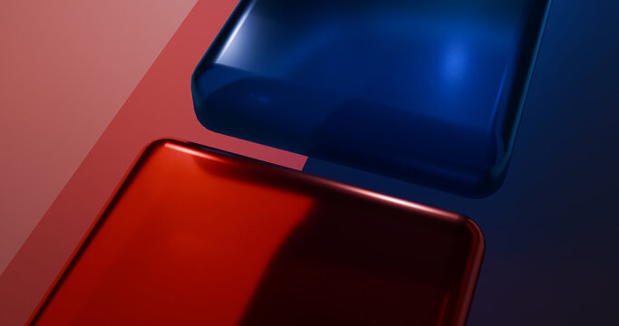 3d render glass block illustration background