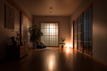 落ち着いた和風の室内