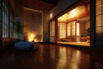 和風の落ち着いた室内空間