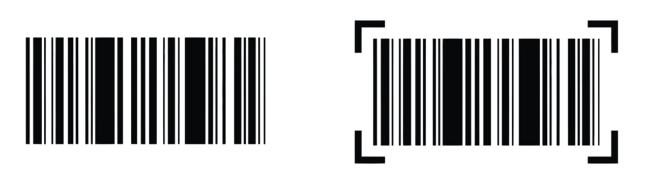 Barcode Icon Vector Simple Fake Bar Code for Web Design