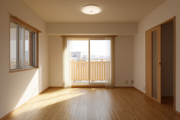 日差しの入る明るい部屋