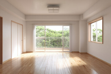 明るい洋風の空き部屋