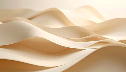 Obraz premium Abstract flowing fabric waves with soft lighting.