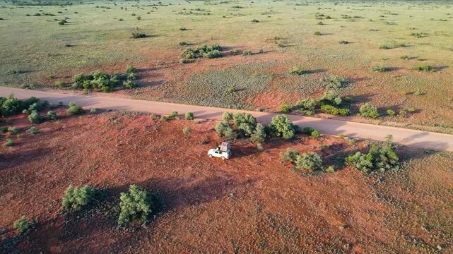 Camping in a remote wilderness of Australia