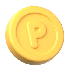 3Dのポイントコインアイコン