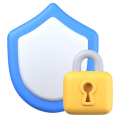 3Dのセキュリティ暗号化アイコン