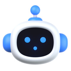 3DのAIロボットアイコン