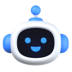 3DのAIロボットアイコン