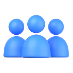 3Dの複数人物アイコン